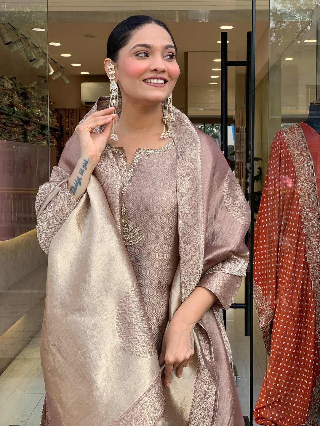 Banarasi Silk Suit Set with Dupatta – Elegant Ethnic Party Wear