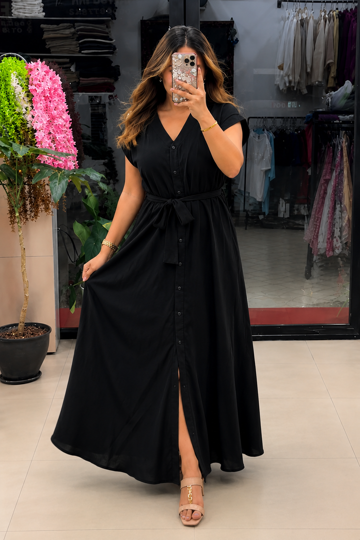 Women's Soft Rayon A-Line Maxi Dress
