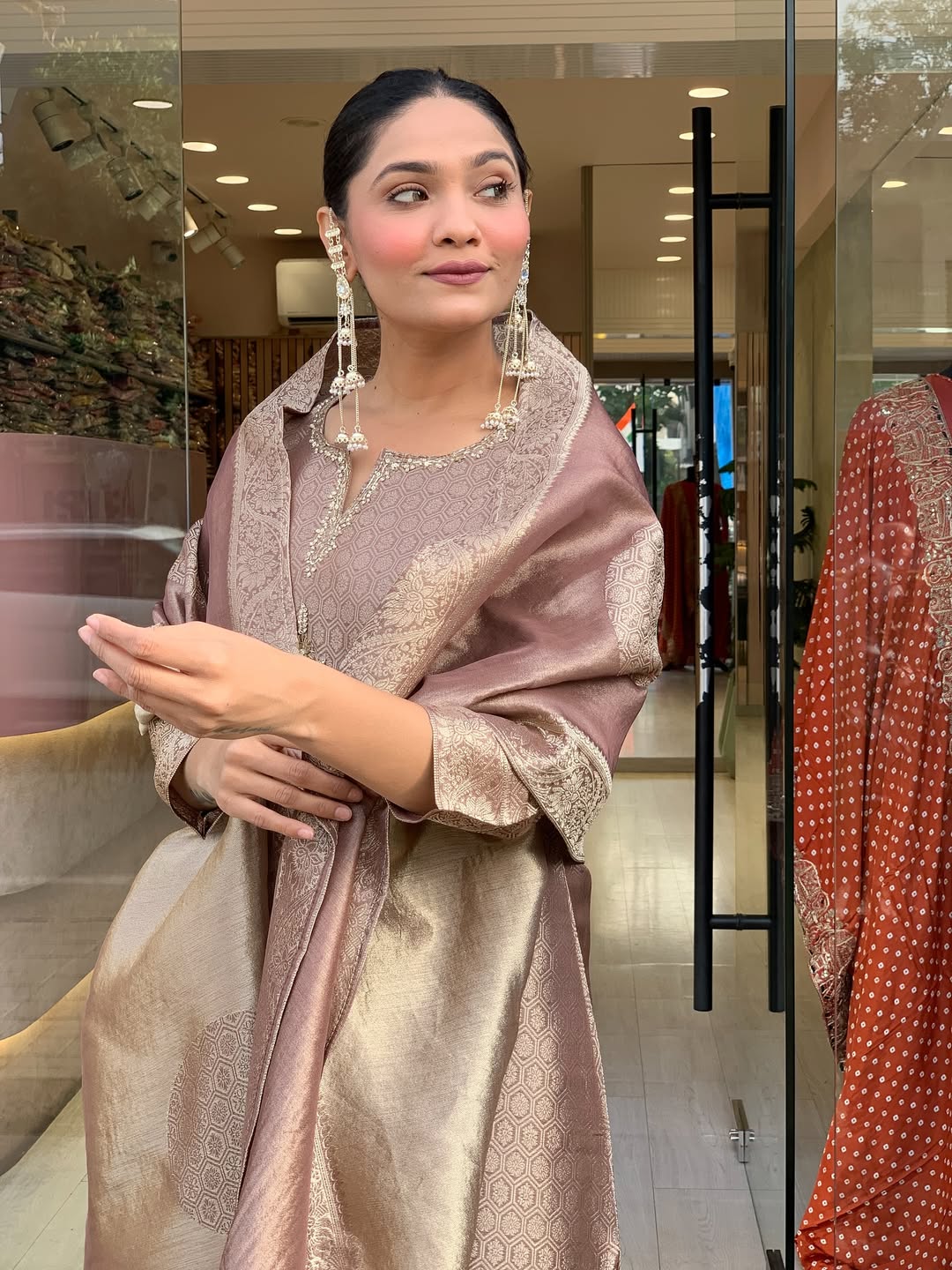 Banarasi Silk Suit Set with Dupatta – Elegant Ethnic Party Wear