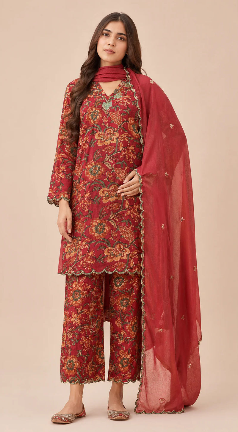 Pure Cotton Printed Suit Set with Dupatta