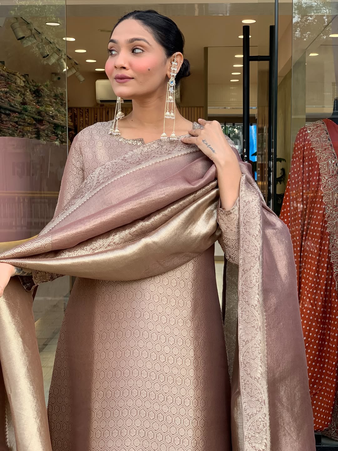 Banarasi Silk Suit Set with Dupatta – Elegant Ethnic Party Wear