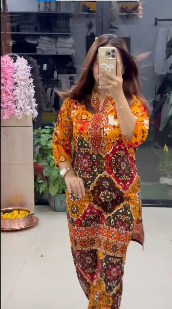 Premium Ethnic Printed Kurta Pant Set