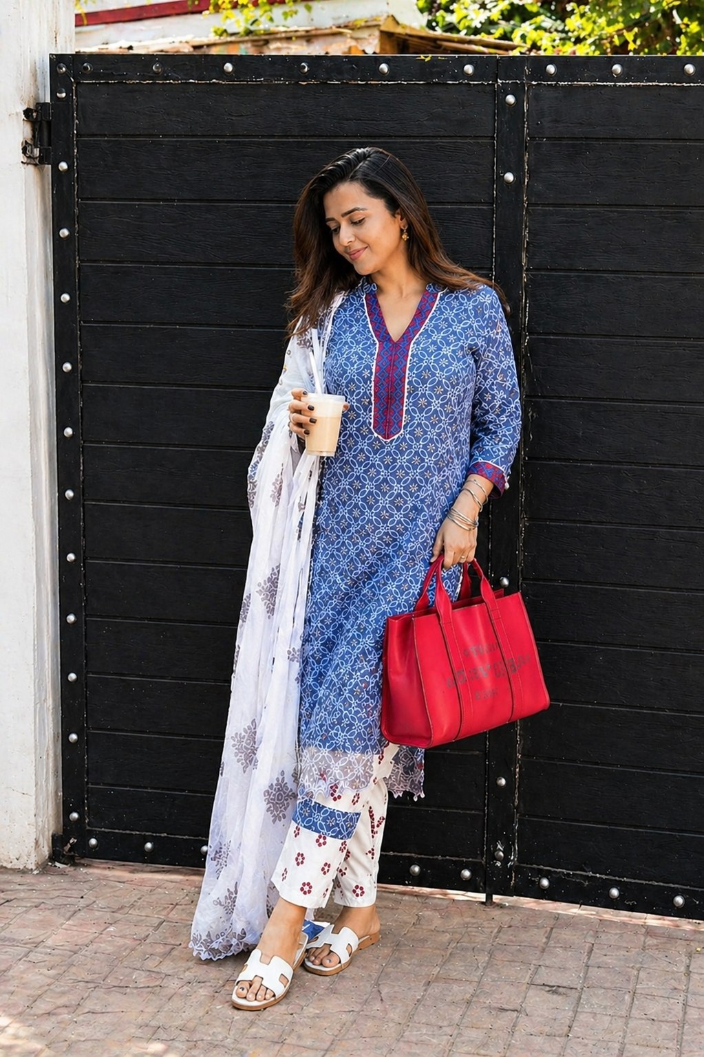 Premium Lilan Printed Kurti Pant Dupatta Set