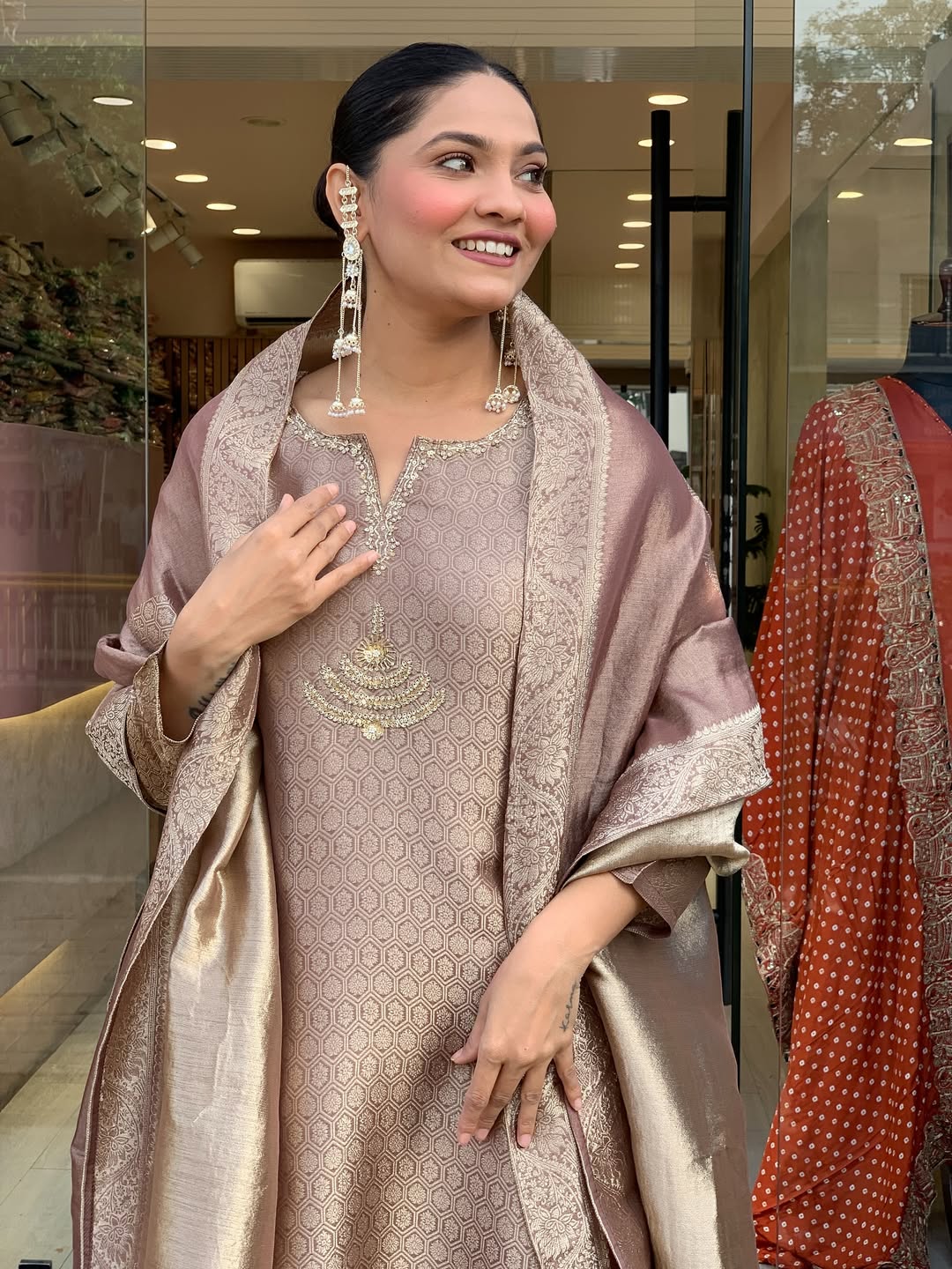 Banarasi Silk Suit Set with Dupatta – Elegant Ethnic Party Wear