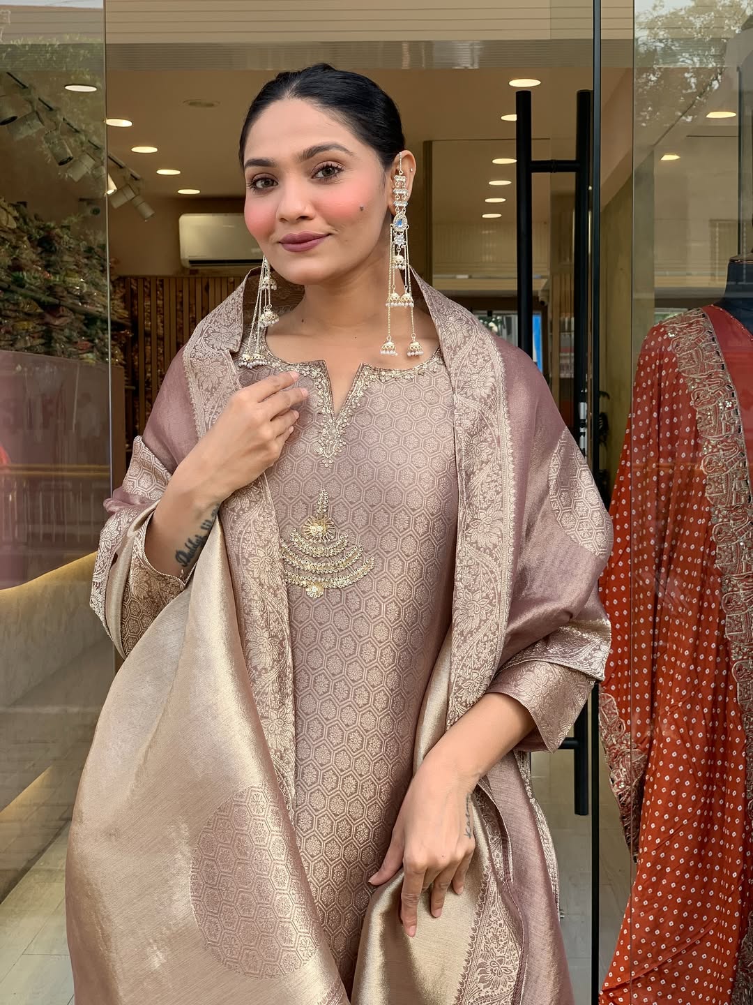 Banarasi Silk Suit Set with Dupatta – Elegant Ethnic Party Wear