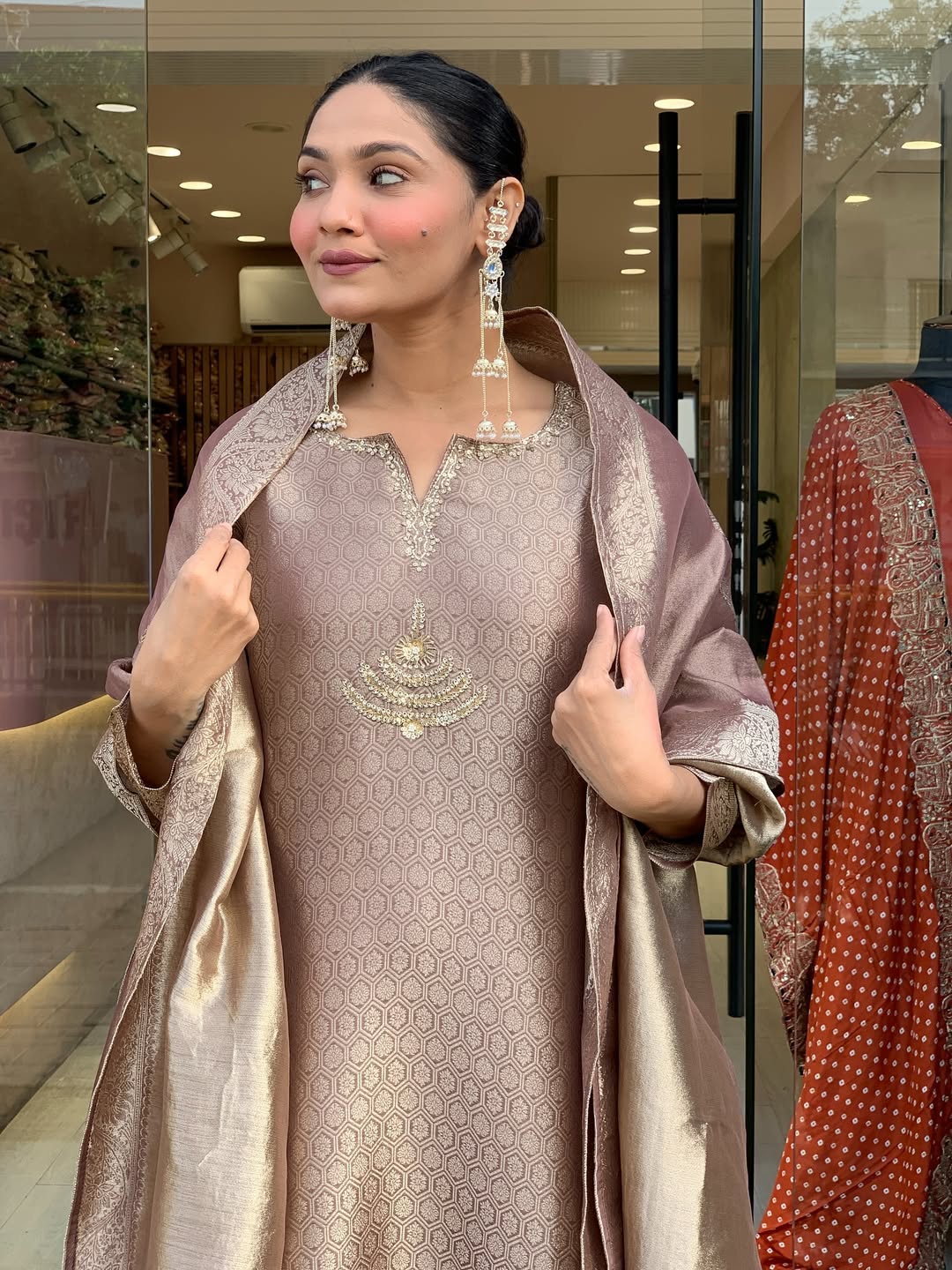 Banarasi Silk Suit Set with Dupatta – Elegant Ethnic Party Wear