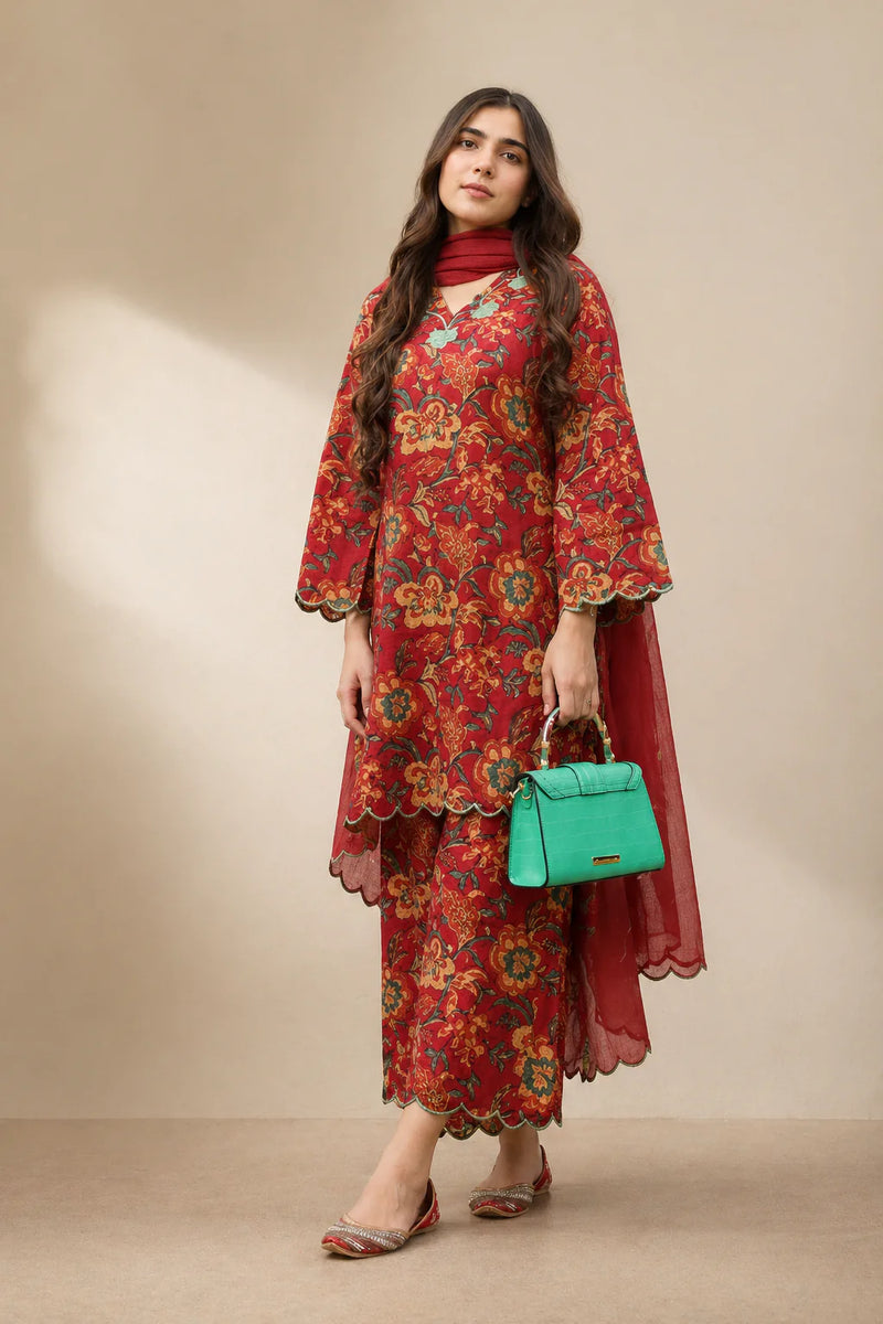 Pure Cotton Printed Suit Set with Dupatta