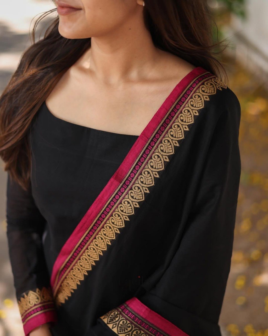 Classic Black Elegant Anarkali Suit Set with Embroidered Dupatta
