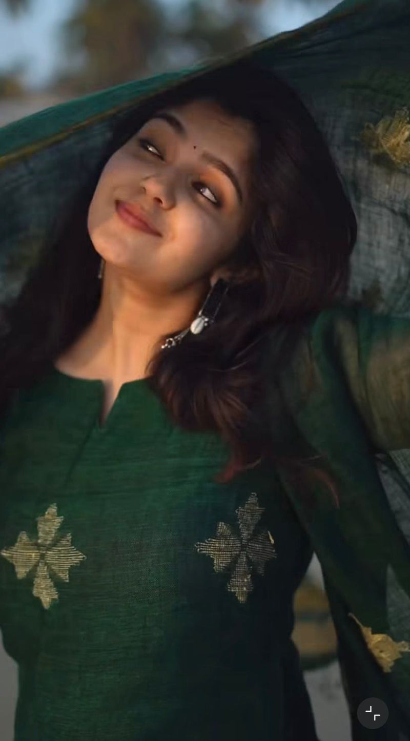 Elegant Emerald Green 3-Piece Festive Ethnic Suit Set